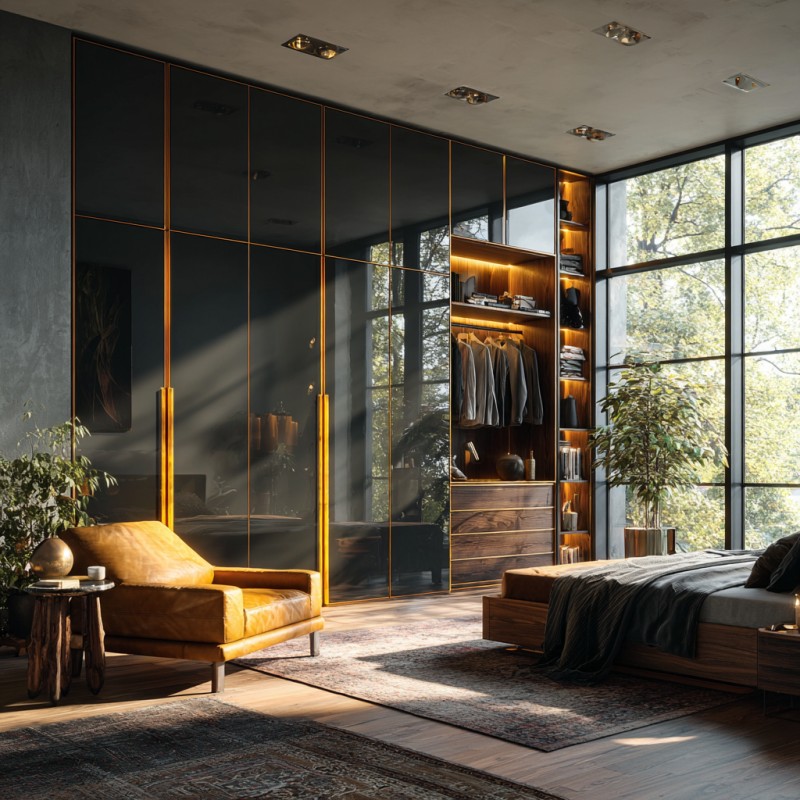 উচ্চ গ্লস বার্ণিশ wardrobes