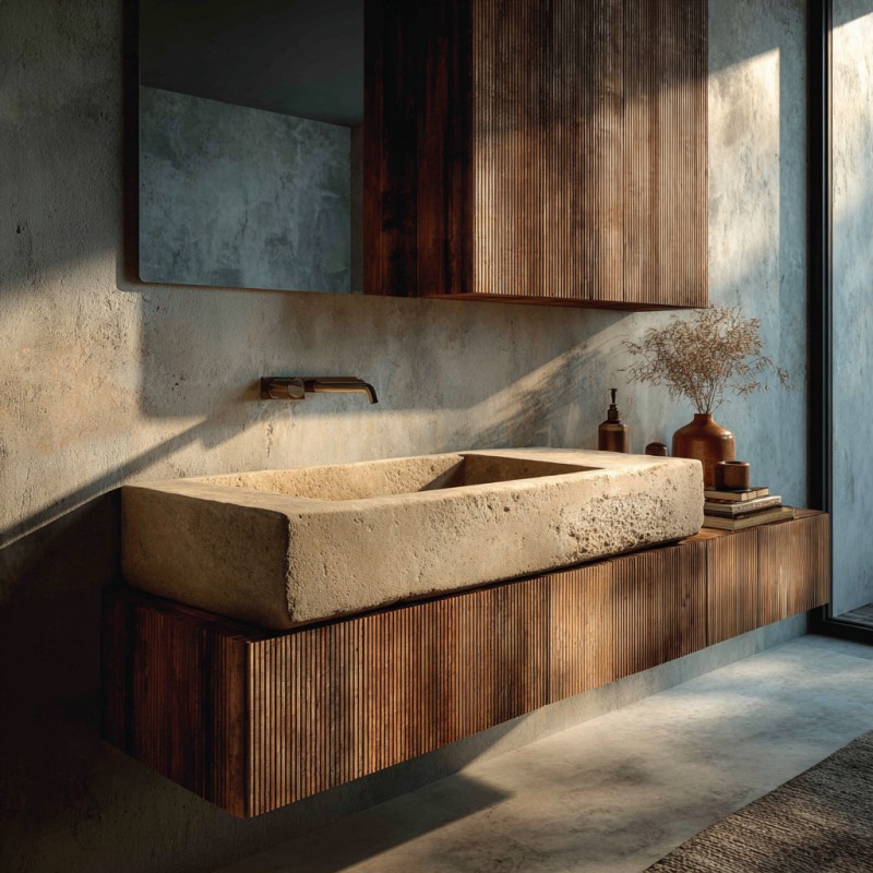 Bespoke Minimalist Italian Bathroom Cabinet