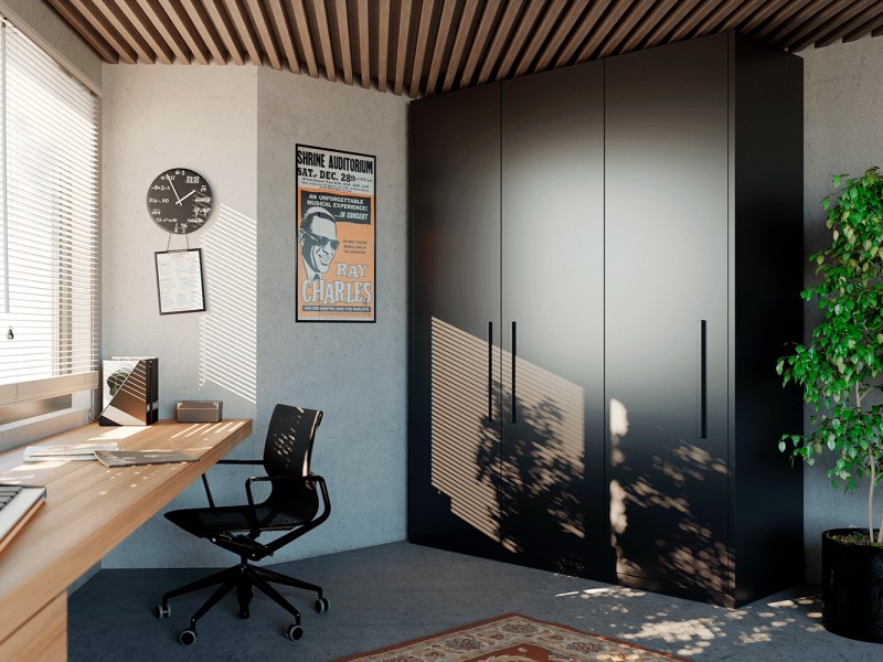 Minimalist Skin-Feel Cabinet Concealed Door
