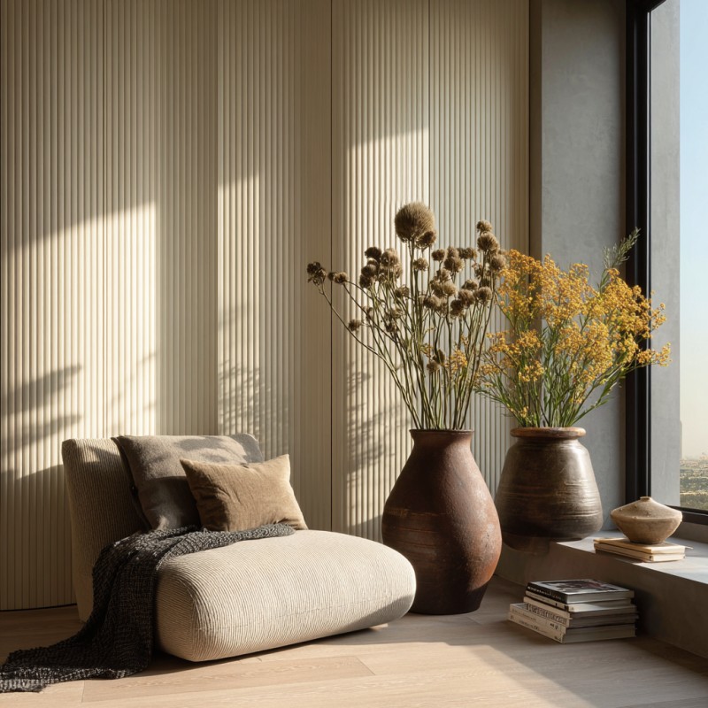 Modern Fluted Slatted Wall Panels