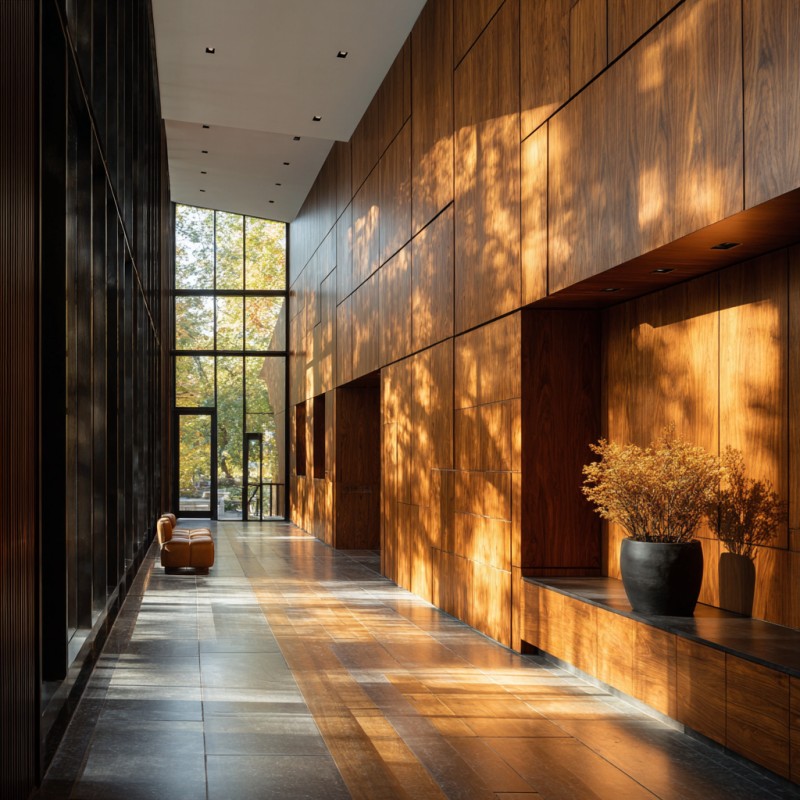 বিলাসবহুল কাঠ ব্যহ্যাবরণ Wainscoting সিস্টেম